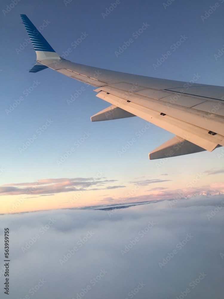 Obraz premium PAISAJE DE VUELO EN EL AVION