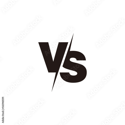 simple vs logo design vector, flat versus icon