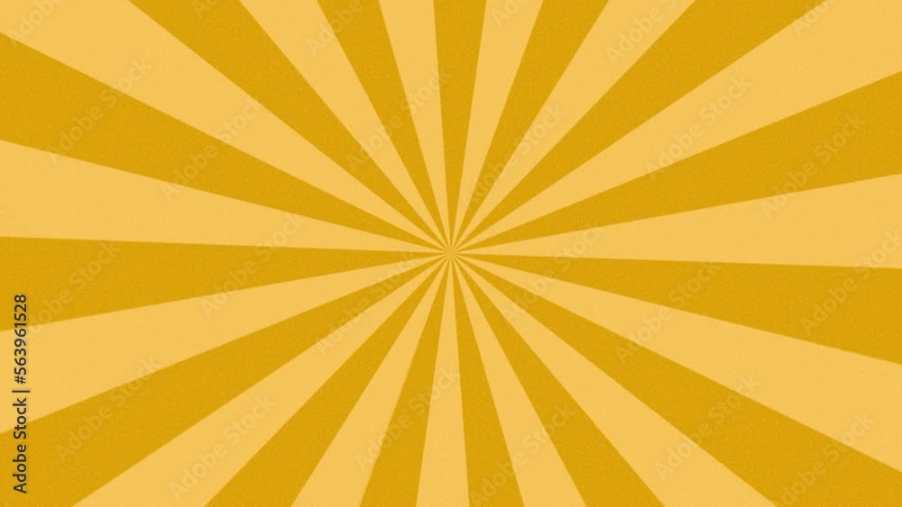 retro sunburst background with yellow pastel color animation 