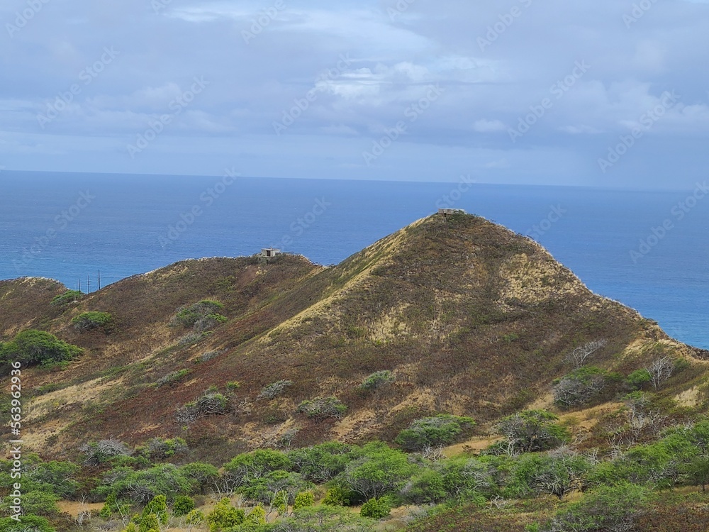 Landscape of Diamond Head, Oahu, Hawaii