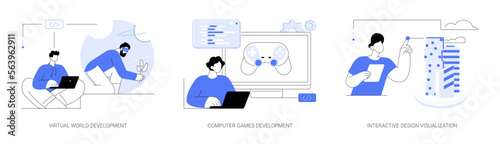 Web programming abstract concept vector illustrations.