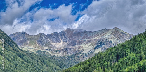 mountain landscape with sky, styria, austria