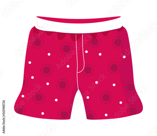 Men underwear design vector in flat style. Boy underpants. Doodle male slimming or swimming underwear clothes.