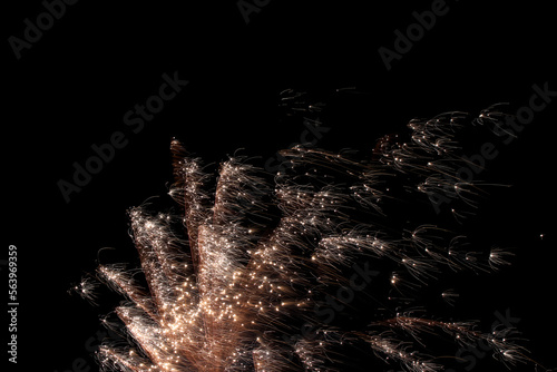 Real fireworks photography and abstract colorful fireworks background