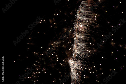 Real fireworks photography and abstract colorful fireworks background