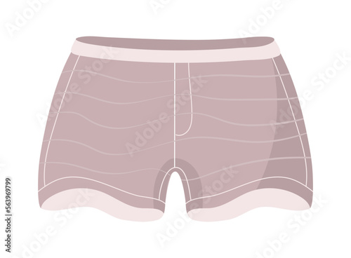Men underwear design vector in flat style. Boy underpants. Doodle male slimming or swimming underwear clothes.