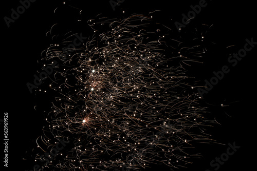 Real fireworks photography and abstract colorful fireworks background