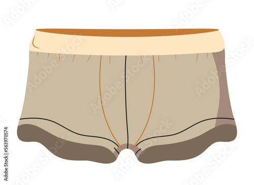 Men underwear design vector in flat style. Boy underpants. Doodle male slimming or swimming underwear clothes.