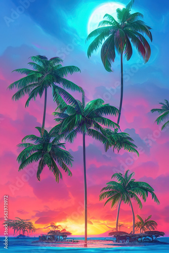 palm trees on the beach © David
