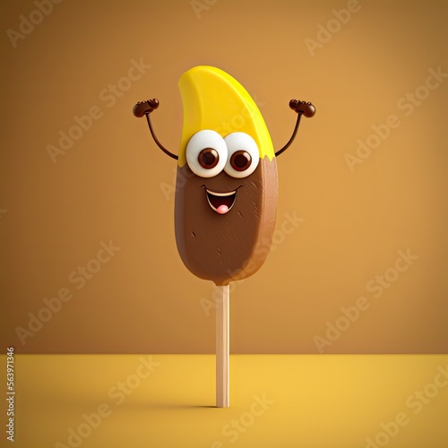 Cute Cartoon Frozen Banana ...