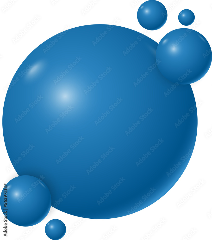 3D blue sphere