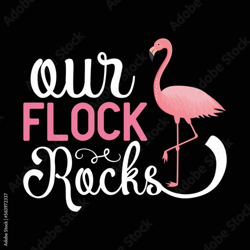  Our Flock Rocks Flamingo Mother's Day Gift