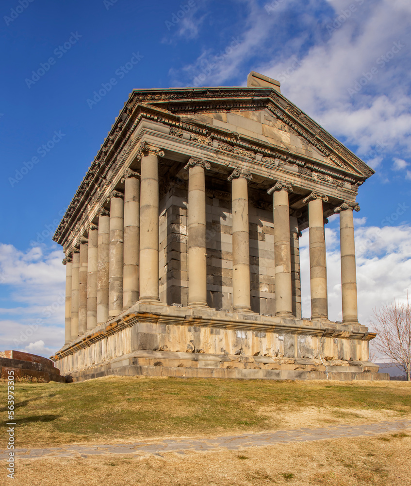 Greco-Roman temple in Garni village. Armenia