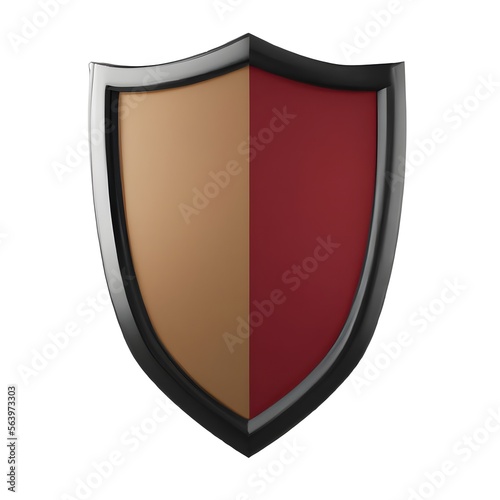 Free Download 3d brown shield icon. Generative AI. - GFXLoad