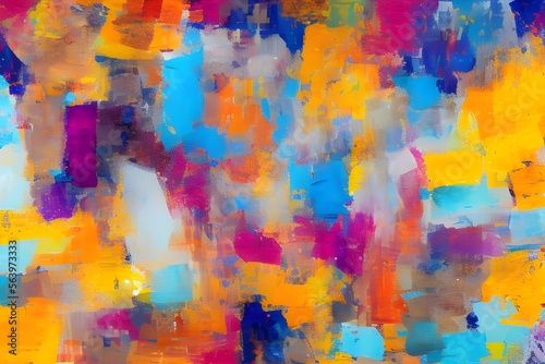 abstract colorful background. painting of many different colors. abstract painting. Generative AI.