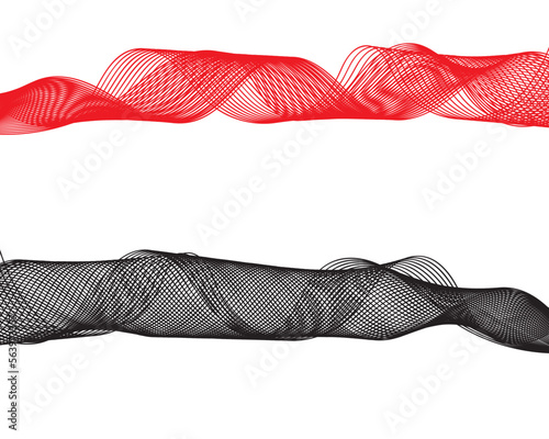 abstract background with red ribbon