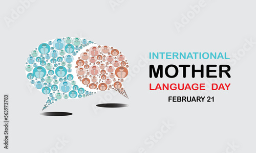 International Mother Language Day banner concept design. Vector illustration
