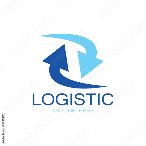 logistics logo icon illustration vector design  distribution symbol  delivery of goods  economy  finance