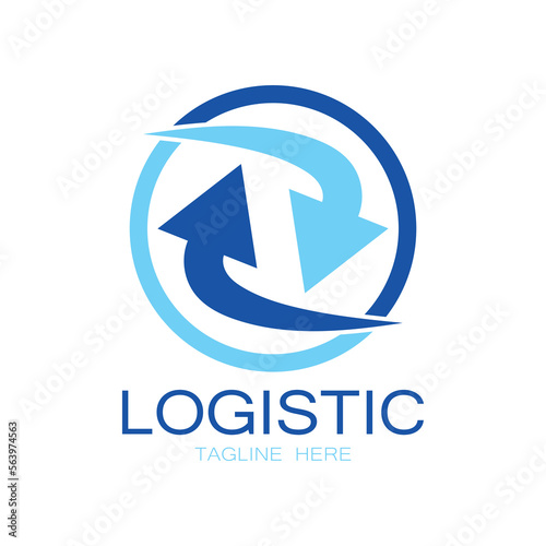 logistics logo icon illustration vector design distribution symbol delivery of goods economy finance