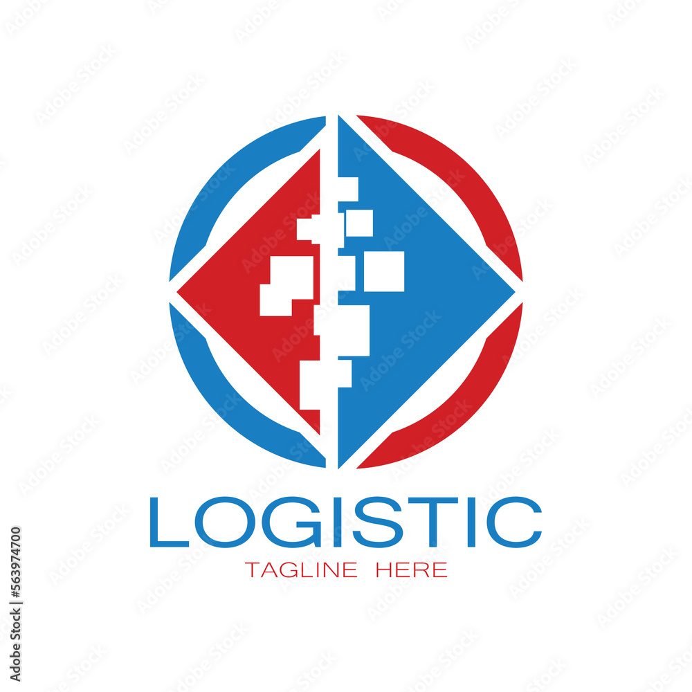 Fototapeta premium logistics logo icon illustration vector design distribution symbol delivery of goods economy finance