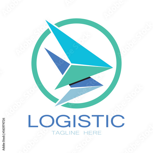 logistics logo icon illustration vector design  distribution symbol  delivery of goods  economy  finance