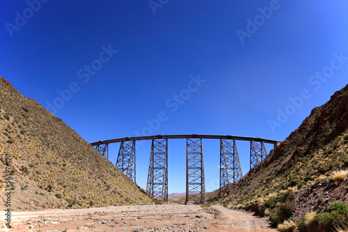 La Polvorilla viaduct of the train of the clouds, Argentina
