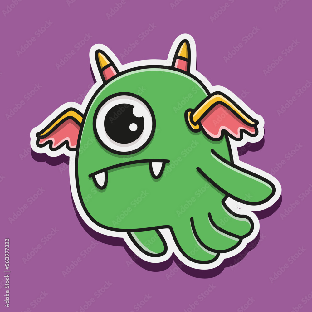 Monster character cartoon illustration design