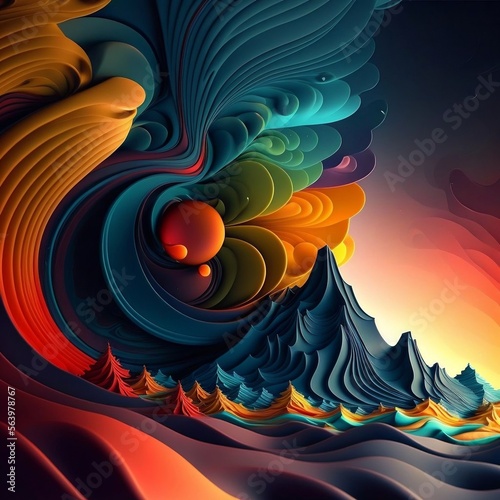 abstract background with waves © Nataliia