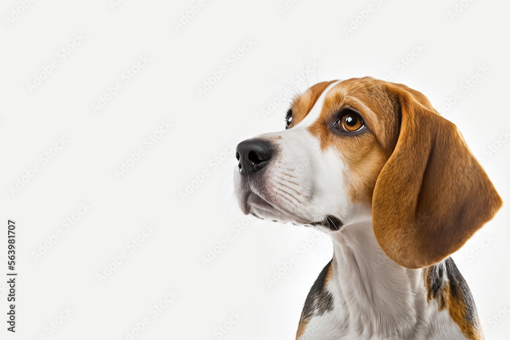 A portrait of a beagle dog, Generative AI