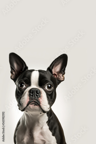 Boston Terrier Dog, Generative AI © d-AI-n