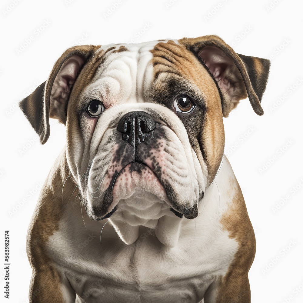 Bulldog's face, Generative AI Bulldog's face, Generative AI