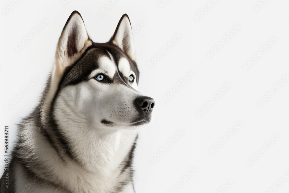 Husky dog mugshot, Generative AI