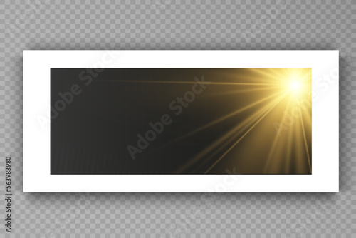 Photo frame template for illustration or design.Photo of memories.	
