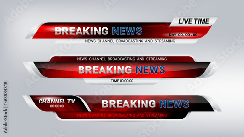 Broadcast News Lower Thirds for Television channel