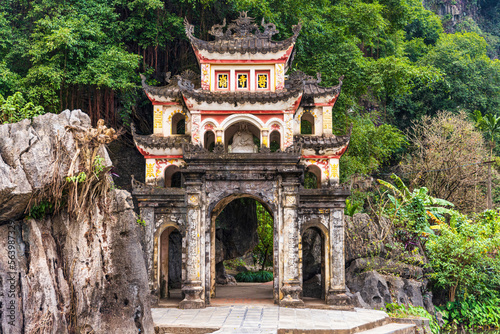 Main gate to the Bich Dong Pagoda, Ninh Binh Province, Vietnam