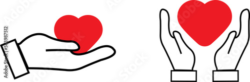heart health care symbol line black icon on white background