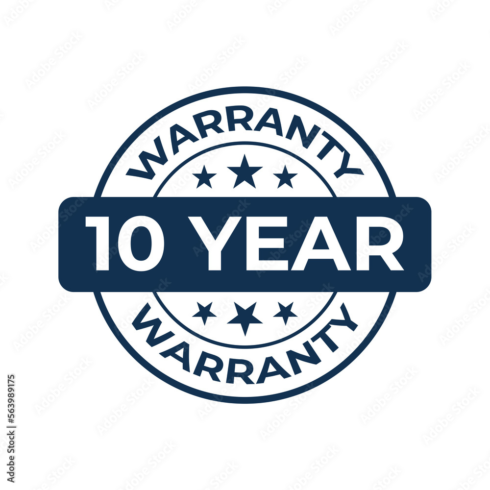 Obraz premium 10 Year Warranty Label