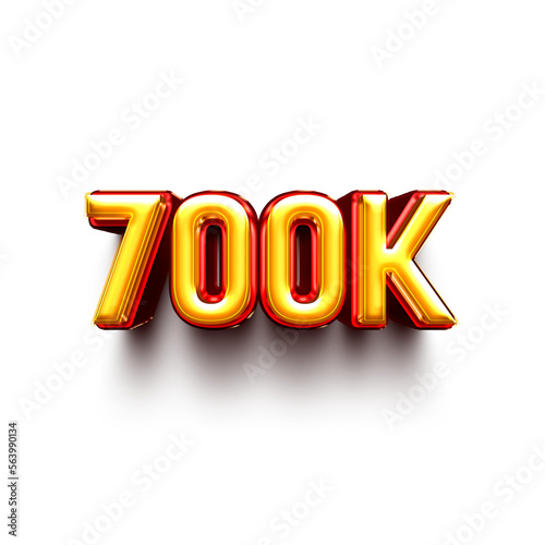 700k on transparent background photo