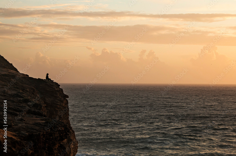A beautiful sunset on the Portuguese coast