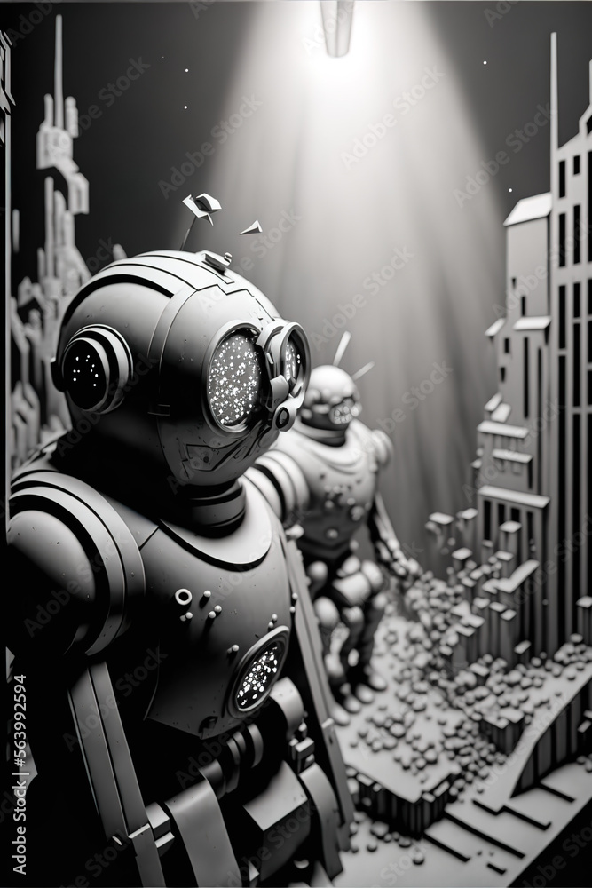 robot in the city robot in the city