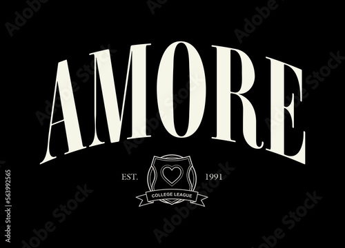 Vector typography in varsity vintage style