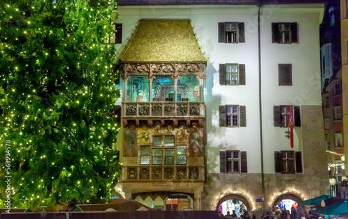 Christmas tree in Innsbruck, Austria photo