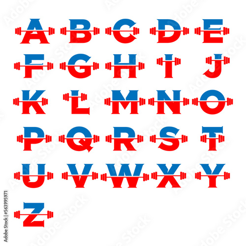 fitness logo alphabet letter, barbell alphabet Free Download fitness logo alphabet letter, barbell alphabet - GFXLoad