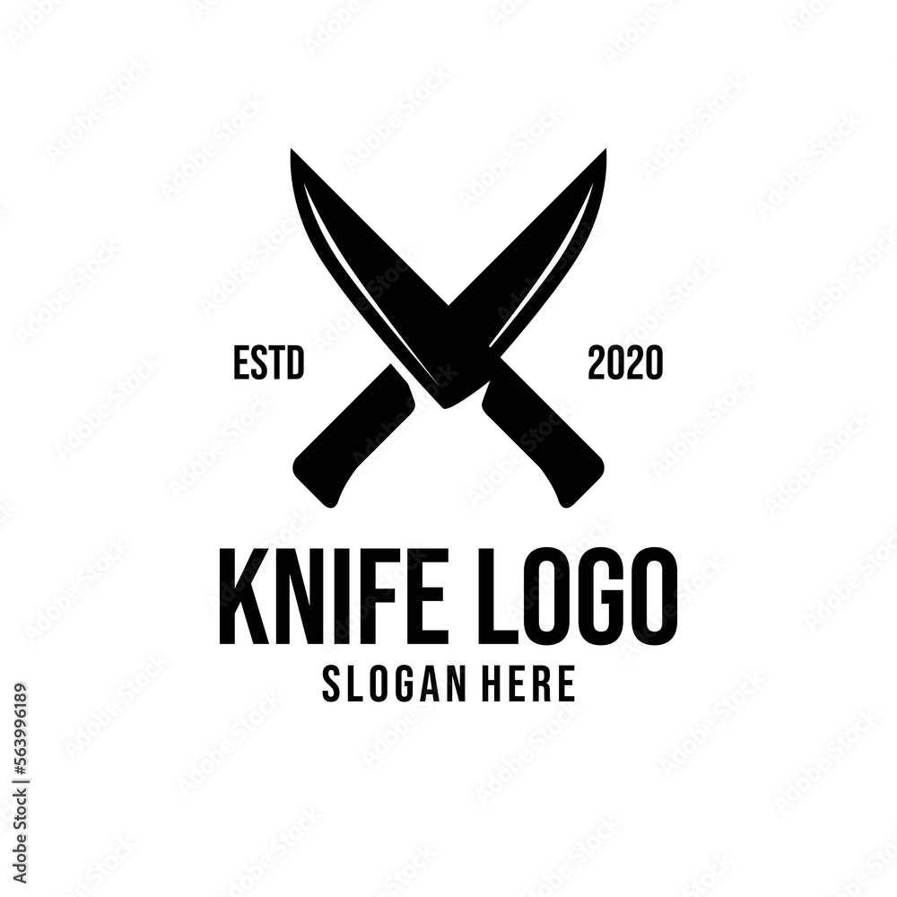 Knife Logo Design Template Inspiration, Vector Illustration.