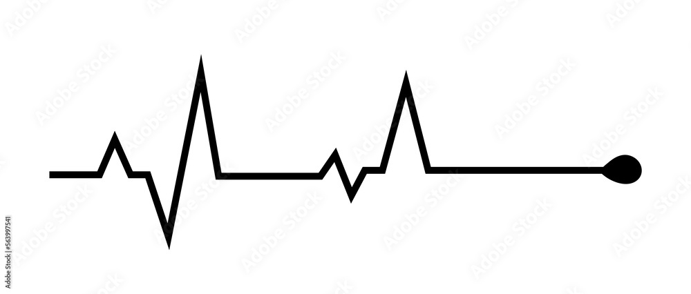 Heartbeat sign on transparent background Heartbeat sign on transparent background