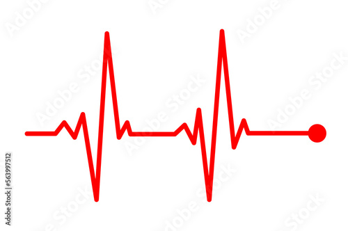 Heartbeat sign on transparent background