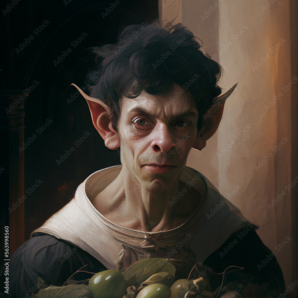 Goblin Man Mischievous Trader Humanoid Pointy Ears Small DND