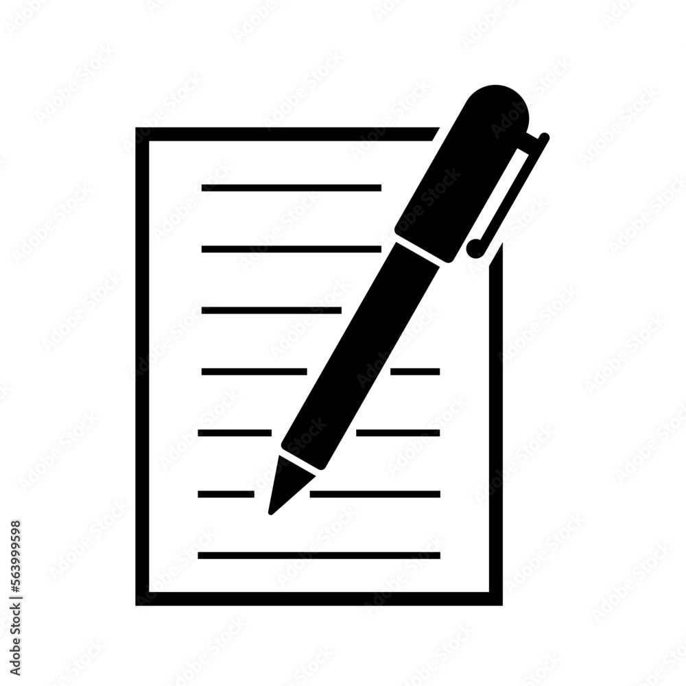 pen vector icon, writing symbol pen vector icon, writing symbol