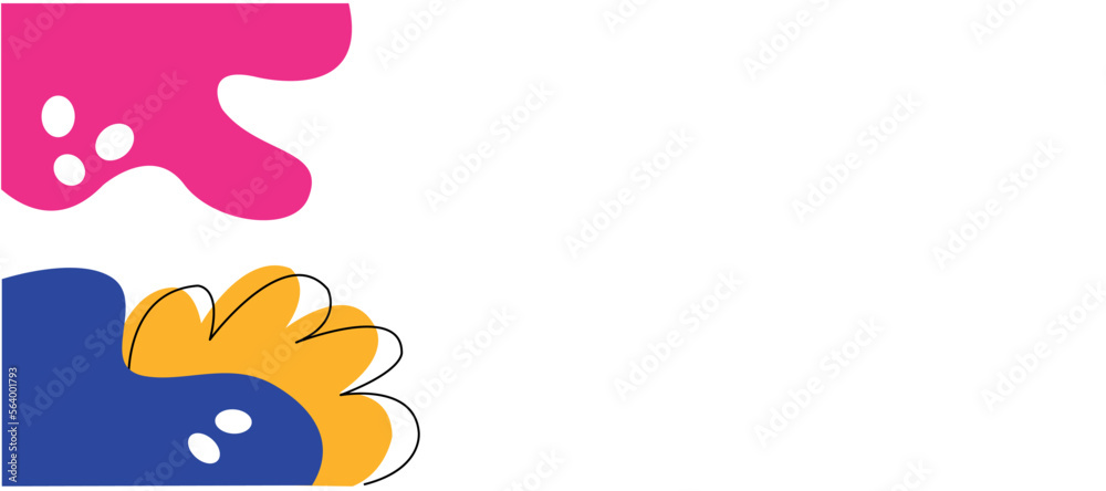 Doodle style banner. Minimal abstract design Doodle style banner. Minimal abstract design