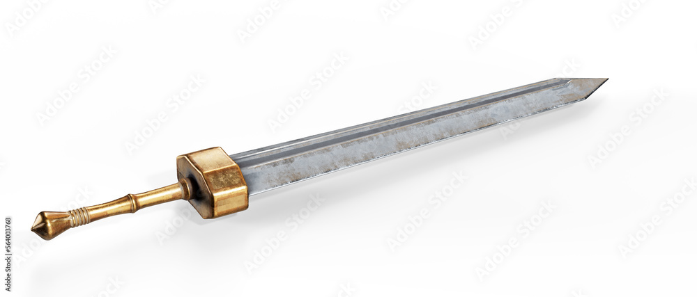 3d render of dirk knife isolated on white 3d render of dirk knife isolated on white